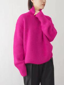 Maglione Invernale Casual da Donna - Pullover Lungo Design Ampio Stile Trendy con Contrasto di Colori Maglione Comodo da Donna - Casual - Product Image 2