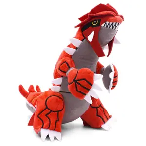 Boneca de pelúcia do groudon, brinquedo de dinossauro vermelho golaton