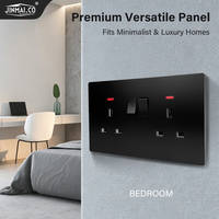 Interrupteurs d'usine MF Noir Mat Ignifuge PC Style 86 Durable Épaissi PC Extérieur Étanche Kenya Éthiopie Prise UK 13A