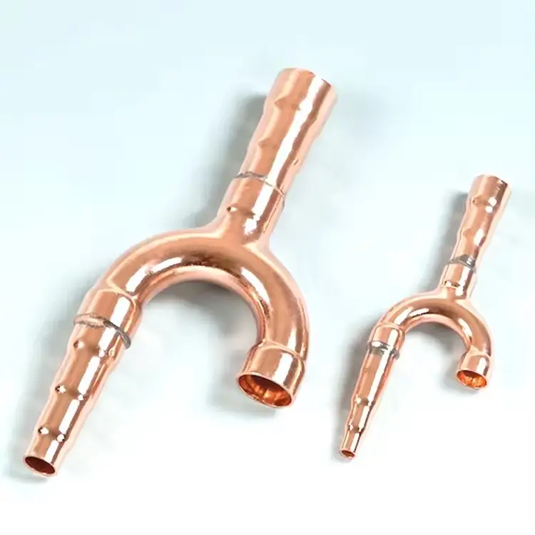 Central Air Conditioner Copper Disperse Pipe Y Branch Refnet Joint Kits copper tube fittings