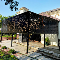 Pergola de jardin en aluminium découpée au laser CNC personnalisée, treillis, écran d'intimité, clôture de jardin, cloison suspendue, clôture encadrée, mur