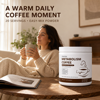 OEM Täglicher Funktionaler Kaffee Botanische Mischung Natürlicher Geschmack Einfach zu Mischen 200g Instant-Kaffeepulver