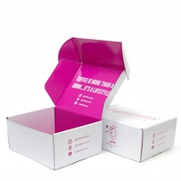 Boîte d'expédition en carton ondulé personnalisée, emballage de kit d'abonnement beauté de marque, marketing des influenceurs, boîte cadeau pour les médias sociaux