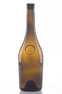 Vente en gros de champagne à cacheter bordeaux bouteille en verre étincelante lourde de silex ambré vert antique mousseux pour le vin - Product Image 4