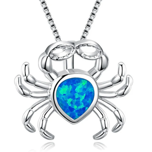 925 Sterling Silver Sea Life <strong>Opal</strong> Pendant <strong>Necklace</strong> Island Ocean Blue <strong>Opal</strong> Hawaii Frog Pendant <strong>Necklace</strong> - Product Image 4