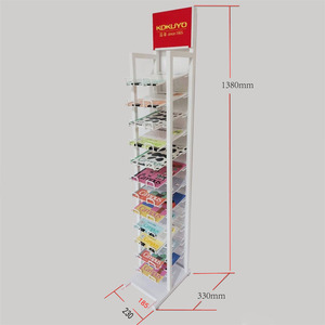 Custom White Metal Wire Comic Book <strong>Display</strong> Stand 12 Tiers Floor Standing Magazine Book <strong>Display</strong> Rack With PVC Advertising Header - Product Image 2