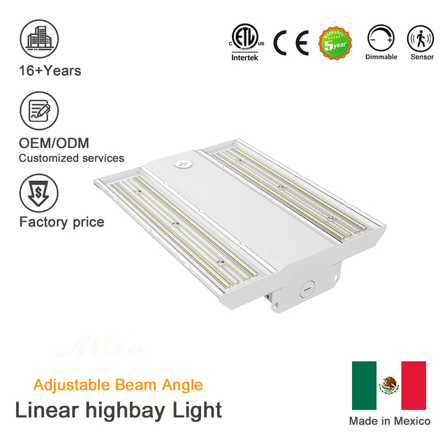 Adjustable Beam Angle Aluminum LED Linear High Bay Sensor Socket Ready for Canada Market DLC 6.0 Gymnasiums Lighting