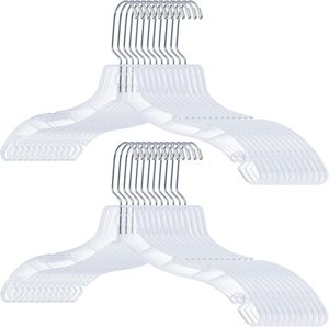 17 Inches Wedding Dress Hanger Non Slip Transparent Clothes Hangers - Product Image 1