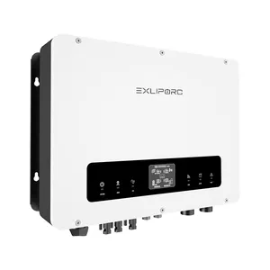 Exliporc 하이브리드 태양광 인버터 MPPT 충전 컨트롤러 6KW 10Kw 12KW 파워 인버터 순수 사인파 (LCD 디스플레이 포함)