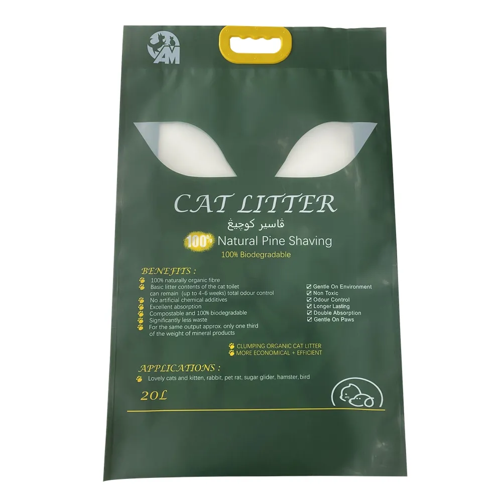 Изготовленный на заказ мешок для кошачьего туалета 20 л 10 л, оптовая продажа с фабрики, перерабатываемые пластиковые пакеты для кошачьих туалетов, упаковочные пакеты для домашних животных