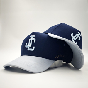 Casquette de baseball unisexe personnalisée en coton Oxford de haute qualité, 5 panneaux, avec logo brodé 3D, bicolore, style camionneur, mode sport à pois - Product Image 3