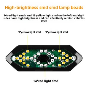 Luz trasera LED ultrabrillante para bicicleta, resistente al agua, recargable, señal de giro inteligente para bicicleta de montaña, carretera, conducción nocturna, batería de ciclismo - Product Image 3