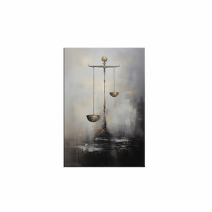 Golden Justice Scale Canvas Print: Elegant Law Office Decor,<b>WRAPPED</b> CANVAS - Product Image 2