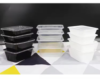Mercura Contenants de préparation des repas modernes et simples, réutilisables, sans BPA, hermétiques, compatibles micro-ondes, avec couvercles en PP moulé par injection