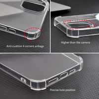 Coque de téléphone portable transparente en TPU souple pour Apple 14, protection contre les chocs, compatible avec iPhone 14 15 16 17 Pro Max