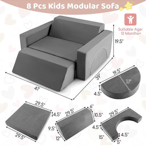 Giving Tree Kids <b>Folding</b> Sofa Chair With Handrails Washable Compressible Packaging For Children Age 3 And Above - Product Image 4