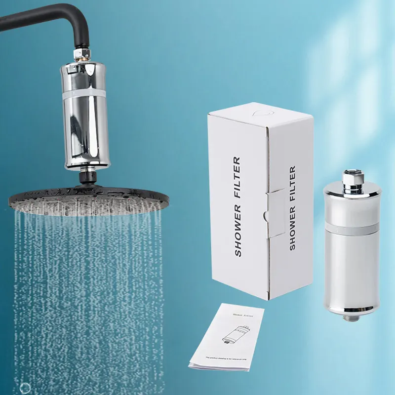 Luxury Filter Shower Head Set 6 Stage Shower Filter Hard Water Removes Chlorine Harmful Substances Vitamin C Shower Head Filter