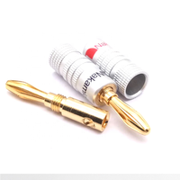 Conector Macho Tipo Banana de 4mm Chapado en Oro