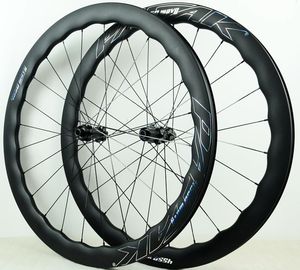 Jeu de roues de <span class=keywords><strong>vélo</strong></span> de <span class=keywords><strong>route</strong></span> et de gravier 700C à double frein à disque, en fibre de carbone, avec jante ondulée, roue libre DT à cliquet planétaire 54T, tirage droit, bande plate - Product Image 4