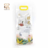 Sac d'emballage alimentaire personnalisé Pochette à fond plat Sac à zip-lock pour sacs de riz avec poignée