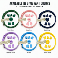 Collier pour animaux de compagnie en silicone personnalisé avec breloques lettres DIY, nom personnalisé, collier réglable pour chien et chat, OEM ODM