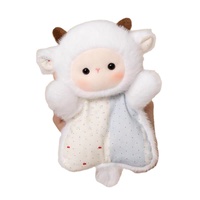 Peluche en flanelle avec rembourrage en coton PP, pendentif apaisant petit renard et adorable poupée agneau réconfortante, cadeau d'anniversaire anti-stress