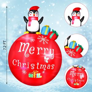 Boule décorative gonflable de Noël 24 pouces, boules de jardin, décorations d'arbre de Noël, décorations gonflables en PVC, boule de décoration gonflable de Noël - Product Image 6