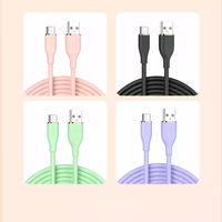 Kabel Data Pengisi Daya Dinding Warna Logo Kustom 1M 2M 3M USB Tipe C Kabel Pengisi Daya Cepat
