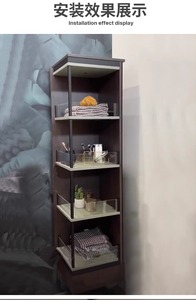 360-degree Rotating Corner Display Stand Cabinet Hardware Concealed Boomerang-shaped Turntable Kitchen Dining Outdoor Carbon - Product Image 2