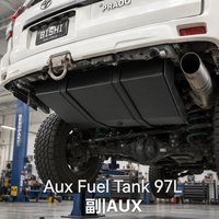 Nuevo Tanque de Combustible Auxiliar JK de Largo Alcance 120L+95L para Land Cruiser Prado 150 LC150 Diésel Aluminio 4x4 Todoterreno SUV