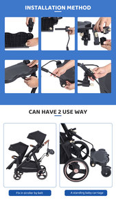 Hochwertiger Großhandel im europäischen und amerikanischen Stil auf Rollen Kinderwagen-Zusatz pedal - Product Image 6