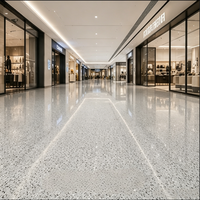 Revêtement de sol en terrazzo époxy, effet marbre/terrazzo décoratif, pour centres commerciaux, salles d'exposition, hôpitaux, écoles, bureaux