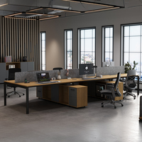 Ensemble de mobilier de bureau partagé moderne, modulaire, convertible et extensible en panneaux de bois, prix de gros, provenant du Guangdong, Chine