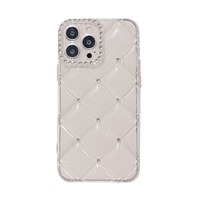 Coque de téléphone antichoc transparente en TPU effet diamant pour iPhone 18 17 16 Pro Max 15 13 14 11, avec strass de luxe, protection intégrale
