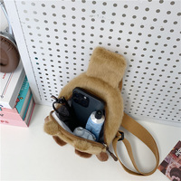 Sac de poitrine en peluche Capybara de dessin animé BT, sac à bandoulière en forme de poupée d'animaux mignons, jouet pour fille, cadeaux de vacances, divertissement en plein air, vente en gros pour machines à griffes