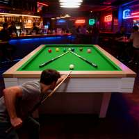 Vente directe usine – Table de billard personnalisée de 9 pieds avec poches en cuir, rails en bois massif, qualité tournoi, pour snooker et billard à domicile