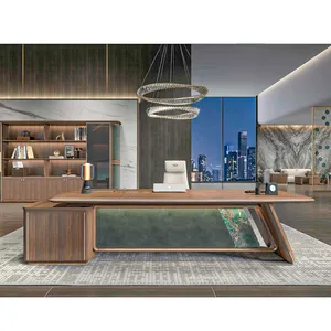 Fournisseur de meubles de bureau à domicile haut de gamme dernier bureau de direction table de bureau de luxe moderne pour directeur bureau en bois massif