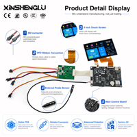 Contrôleur d'écran tactile intelligent 5 pouces avec fonction anti-buée et affichage météo, interrupteur à capteur tactile LCD