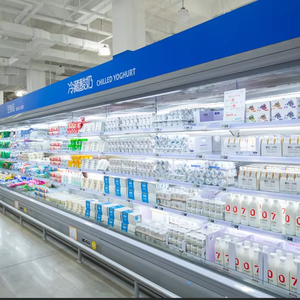 Refrigerador Exhibidor Multideck Abierto con Enfriamiento por Aire Marca Carrier para Supermercados, 5/6 Estantes, Vitrina Refrigerada para Lácteos - Product Image 1