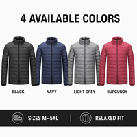 Blouson Homme Coupe Slim Col Montant Coupe-Vent Fermeture Éclair Logo Imprimé Hiver Décontracté Grandes Tailles Disponibles Vente Directe Usine