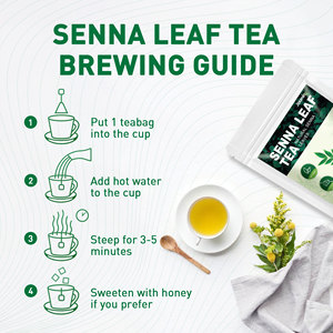 Bolsitas de Té de Senna Natural, Limpieza de Colon, Suplemento de Té de Hoja de Senna para Adelgazar y Perder Peso, Vientre Plano - Product Image 3
