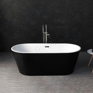 Bồn tắm màu đen thiết kế hiện đại di động bồn tắm sang trọng tất cả các CE cupc được phê duyệt freestanding Acrylic trong 170cm phòng tắm hình bầu dục drainer - Product Image 3