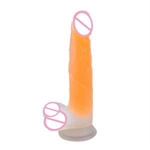 Delove Realistische Kunstmatige Siliconen Penis Sensuele Speelgoed Lichtgevende Dildo Voor Vrouwen Waterdicht Leven 185X33Mm - Product Image 3