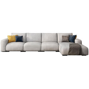 أثاث المنزل الحديث الأوروبي خشبي النسيج أريكة غرفة المعيشة الاقسام طقم أريكة - Product Image 2