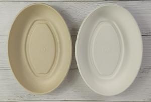 Bol ovale en bagasse de 32 oz sans PFAS avec couvercle, compostable, pour salade, <span class=keywords><strong>poulet</strong></span>, céréales, restauration - Product Image 3