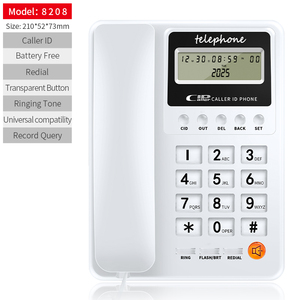 Bureau Maison Hôtel Filaire Multifonctionnel Vente en gros un <span class=keywords><strong>téléphone</strong></span> avec ID d'appelant <span class=keywords><strong>Téléphone</strong></span> <span class=keywords><strong>fixe</strong></span> FICAN8208 - Product Image 5