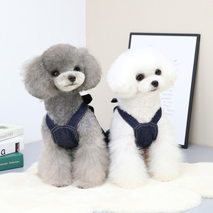 New Dog Dress Clothes for Dogs <b>Cats</b> Fashion Denim Skirt <b>T</b> Shirt Pet Harness for Small Puppy Princess Costume Pet Supplier - Product Image 3
