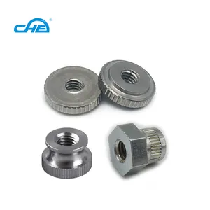 Ngón tay cái Nut CNC M10 M12 phẳng Tự clinching có khía chủ đề chèn mỏng bước Nut DIN 467 thép không gỉ M3 M6 M8 M4 M6 chèn NUT