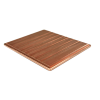 Dissipateur thermique à microcanaux à ailettes rainurées en cuivre C1100, plaque froide de refroidissement liquide personnalisée pour appareils à flux thermique élevé
