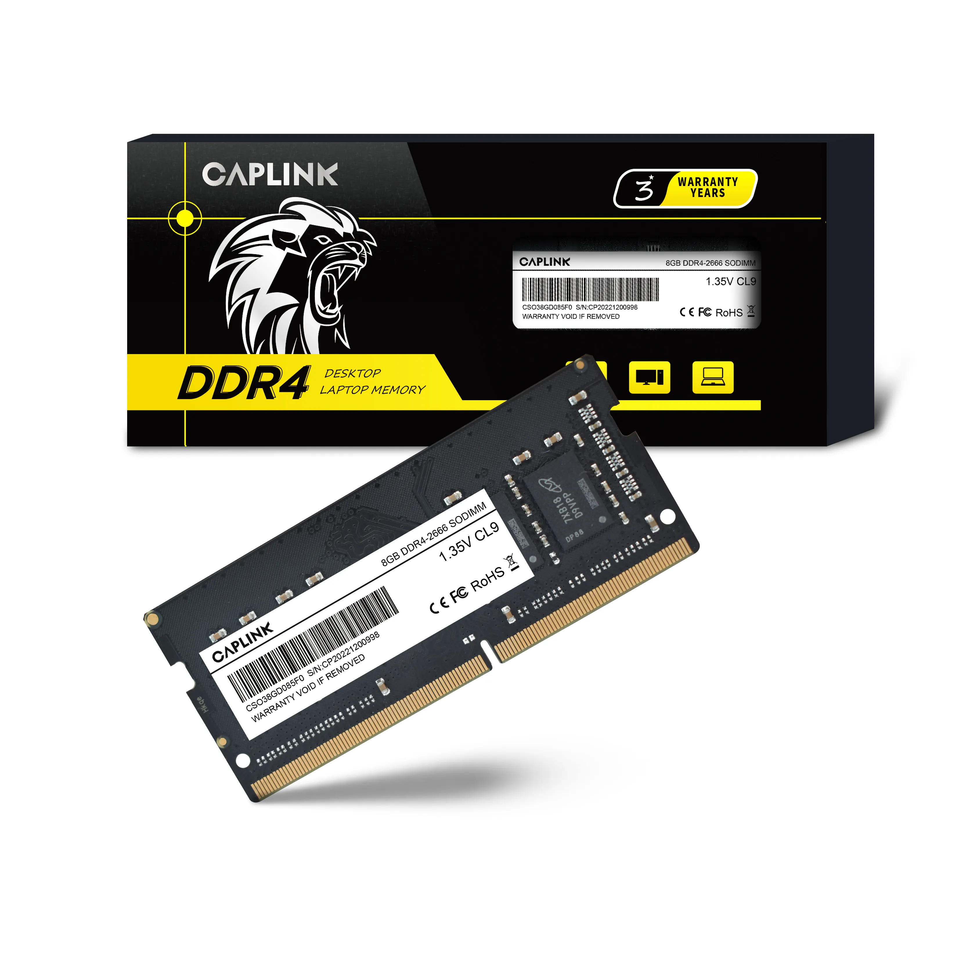 HOT Sale Caplink 8G ram ddr4 2666MHz Manufacture Good Ram Memory 4G 8G 16G 32G Laptop DDR SODIMM ddr4 ram memory